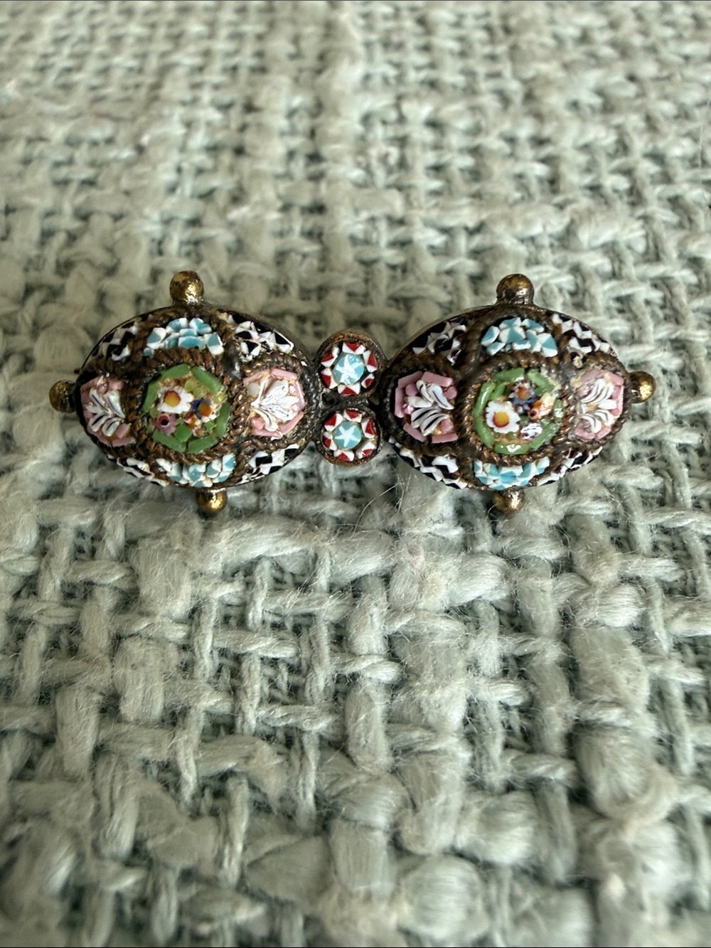 Antique Victorian Fabbrico Angelo Pessar Italian Grand Tour Brooch; 1880 - 1910